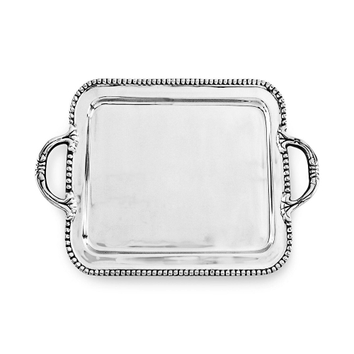 PEARL David Medium Tray Size: 18 x 10.75 x 0.75
Weight: 3.086 lb

This piece is hand-wash only. Please do not put in the dishwasher.

Made of a top quality, FDA safe, easy-care, oven and freezer friendly aluminum alloy.